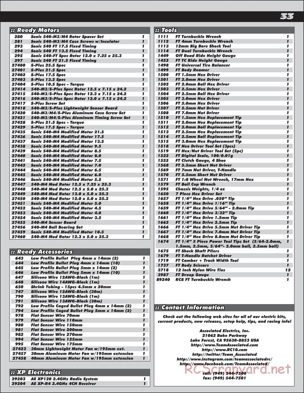 Team Associated - DR10 Drag Race Car - Manual - Page 33